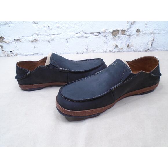 OluKai Moloa Black Toffee Men's Size 13 New Without Box Slip One Shoes - Picture 4 of 8